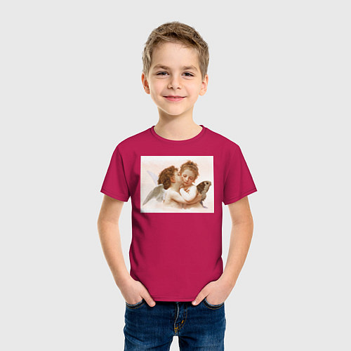 Детская футболка Ангелочки / Маджента – фото 3