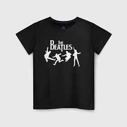 Футболка хлопковая детская The Beatles, цвет: черный