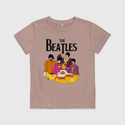 Футболка хлопковая детская THE BEATLES, цвет: пыльно-розовый