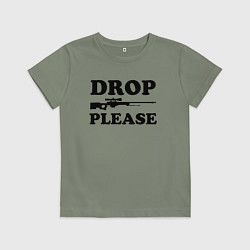 Футболка хлопковая детская Drop Please, цвет: авокадо