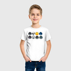 Футболка хлопковая детская Бравл старс - Вороны, цвет: белый — фото 2