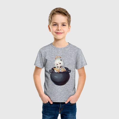 Детская футболка Новое блюдо - Паймон / Меланж – фото 3