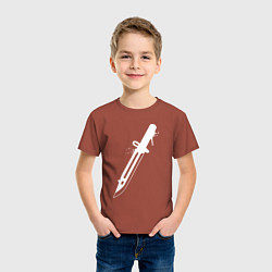 Футболка хлопковая детская Bayonet Knife CSGO Gaming, цвет: кирпичный — фото 2