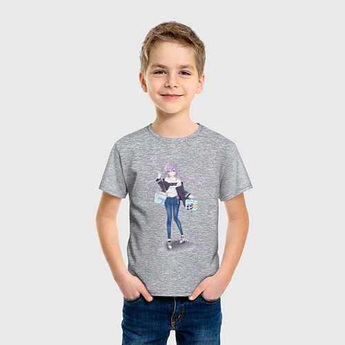 Детская футболка Современная Кэ Цин / Меланж – фото 3