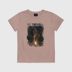 Футболка хлопковая детская Dark Souls Remastered, цвет: пыльно-розовый