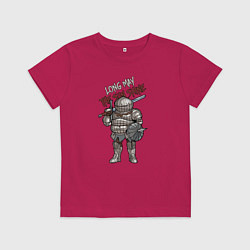 Футболка хлопковая детская Dark Souls - Siegward, цвет: маджента