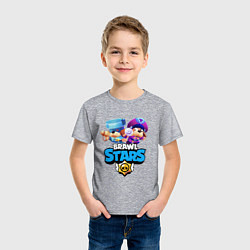 Футболка хлопковая детская Генерал Гавс - Brawl Stars, цвет: меланж — фото 2