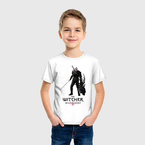 Детская футболка ВЕДЬМАК / Белый – фото 3