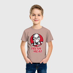Футболка хлопковая детская Pudge Dota Fresh Meat Пудж, цвет: пыльно-розовый — фото 2