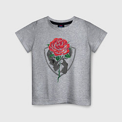 Футболка хлопковая детская Skull&Rose, цвет: меланж