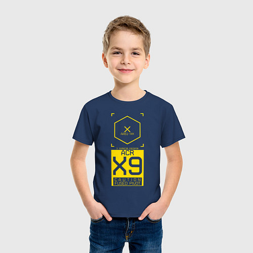 Детская футболка ACR X9 Cyberpunk 2077 / Тёмно-синий – фото 3