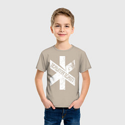 Футболка хлопковая детская TRAUMA TEAM Cyberpunk 2077, цвет: миндальный — фото 2