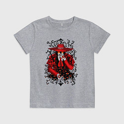 Футболка хлопковая детская Hellsing Хеллсинг, цвет: меланж