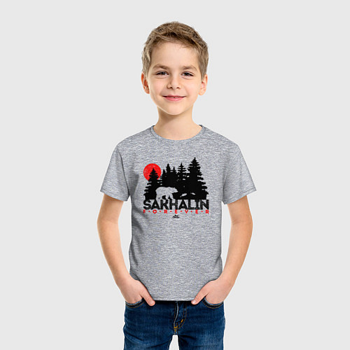Детская футболка Sakhalin forever / Меланж – фото 3