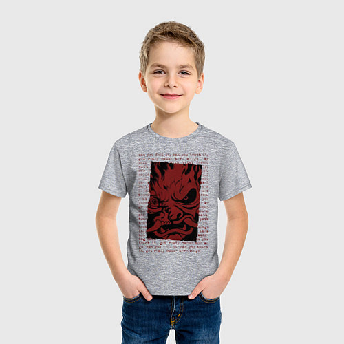 Детская футболка Cyberpunk 2077 SAMURAI / Меланж – фото 3