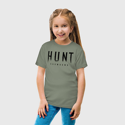 Детская футболка HUNT: showdown черный / Авокадо – фото 4