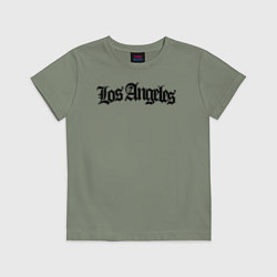 Футболка хлопковая детская Los Angeles, цвет: авокадо