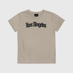 Футболка хлопковая детская Los Angeles, цвет: миндальный