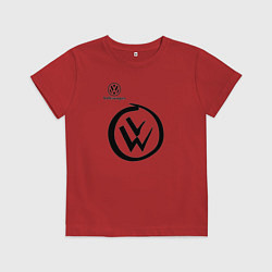 Футболка хлопковая детская Volkswagen, цвет: красный