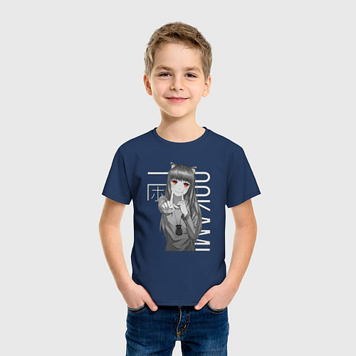 Детская футболка Волчица и пряности / Тёмно-синий – фото 3