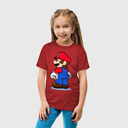Футболка хлопковая детская Марио, цвет: красный — фото 2