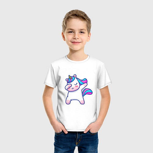 Детская футболка Cute unicorn / Белый – фото 3