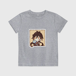 Футболка хлопковая детская Чжун Ли, цвет: меланж