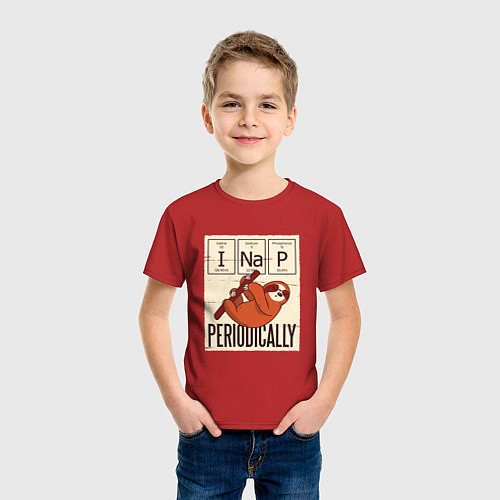 Детская футболка I Nap Periodically / Красный – фото 3