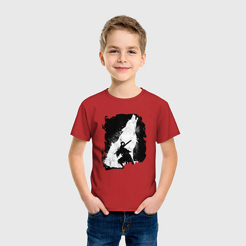 Детская футболка DARK SOULS ТЁМНЫЕ ДУШИ / Красный – фото 3