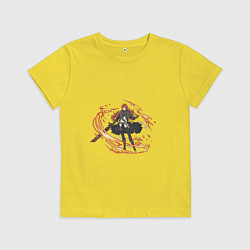 Футболка хлопковая детская Дилюк, цвет: желтый