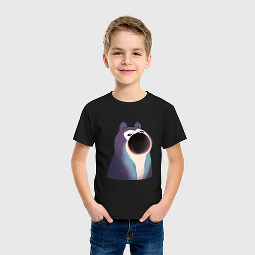 Детская футболка Голодный зверь / Черный – фото 3