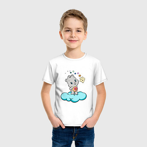 Детская футболка Девушка-медведь / Белый – фото 3