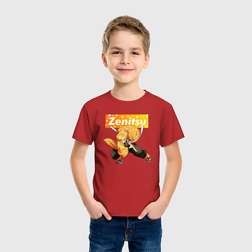 Детская футболка ЗЕНИЦУ ZENITSU / Красный – фото 3