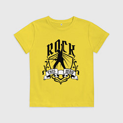 Футболка хлопковая детская Rock This Way, цвет: желтый