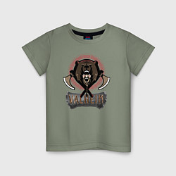 Футболка хлопковая детская Valheim, цвет: авокадо