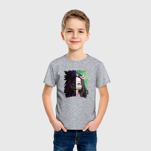 Детская футболка NEZUKO НЕЗУКО KNY / Меланж – фото 3