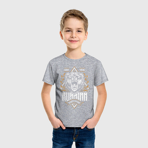 Детская футболка RUSSIAN BEAR / Меланж – фото 3