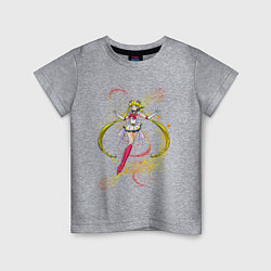 Футболка хлопковая детская Sailor MooN Сейлор Мун, цвет: меланж