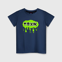 Футболка хлопковая детская Токсик toxik, цвет: тёмно-синий