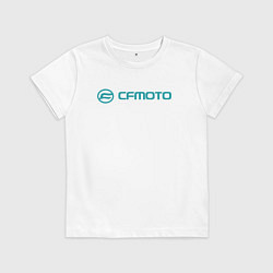 Футболка хлопковая детская Zhejiang CFMOTO, цвет: белый