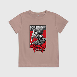 Футболка хлопковая детская BERSERK БЕРСЕРК, цвет: пыльно-розовый