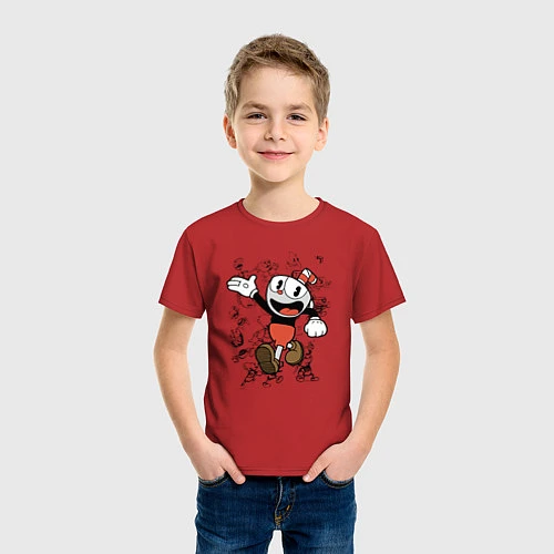 Детская футболка CUPHEAD / Красный – фото 3
