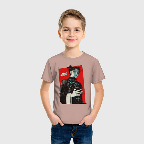 Детская футболка Чосо Магическая Битва Арт 03 / Пыльно-розовый – фото 3