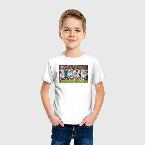 Детская футболка Russian national football team / Белый – фото 3