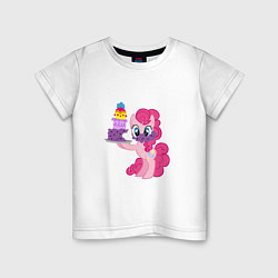 Футболка хлопковая детская My Little Pony Pinkie Pie, цвет: белый