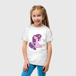 Футболка хлопковая детская Pony Pink Mammal Purple - Litt, цвет: белый — фото 2