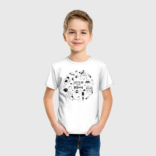 Детская футболка Moon / Белый – фото 3
