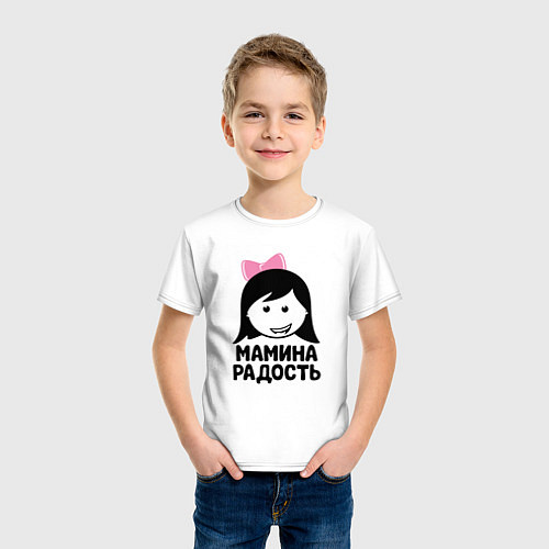 Детская футболка Мамина радость / Белый – фото 3
