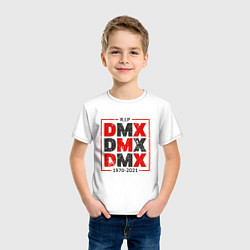 Футболка хлопковая детская DMX R I P, цвет: белый — фото 2