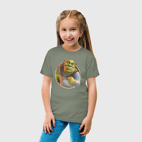 Детская футболка Шрек бежит / Авокадо – фото 4